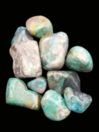 Chrysocolla, tumbled