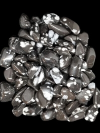 Snowflake Obsidian, tumbled