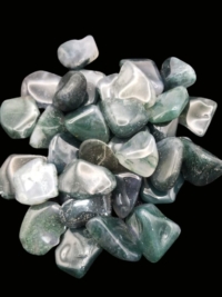 Green Moss Agate, tumbled