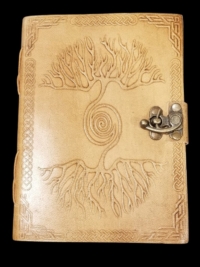 Tree of Life Leather Journal with Latch Closure