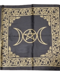 Altar Cloth, Black Triple Moon