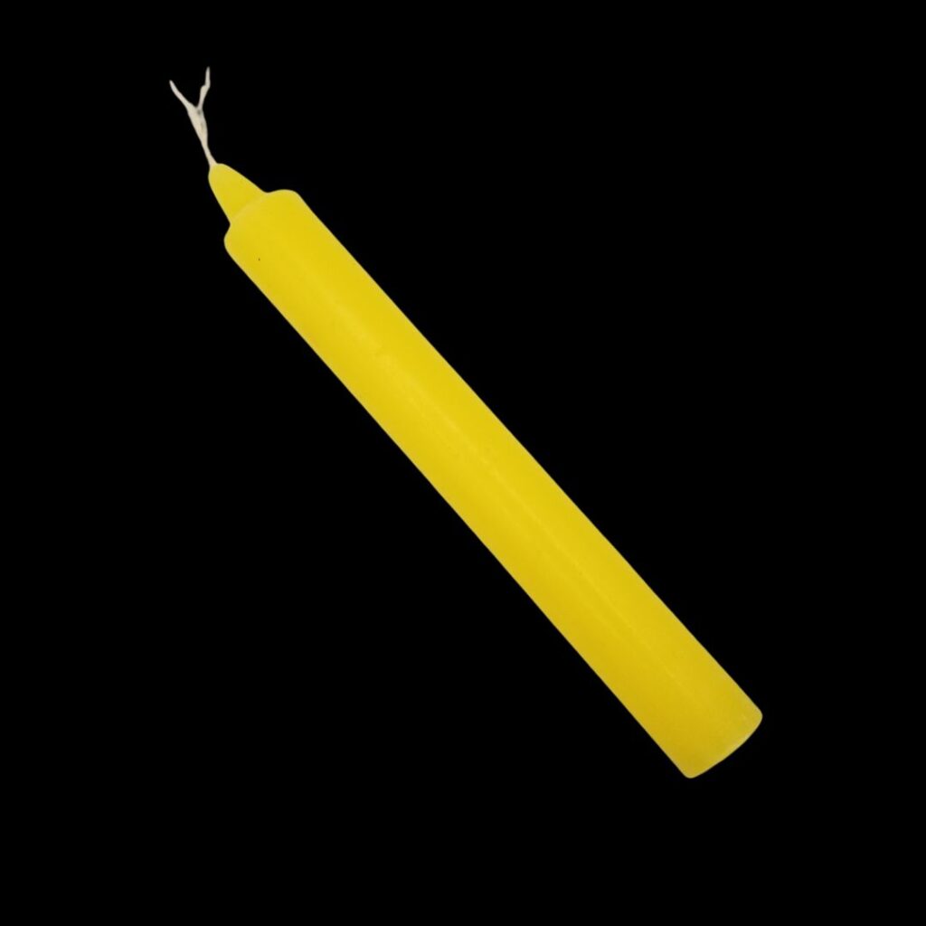 6 inch Taper Candle, Yellow
