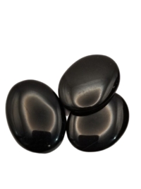 Black Agate Worry Stone