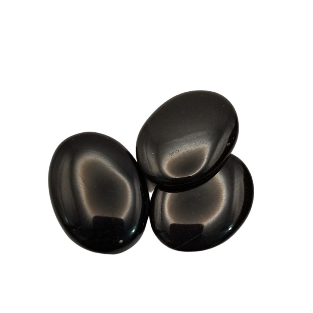 Black Agate Worry Stone
