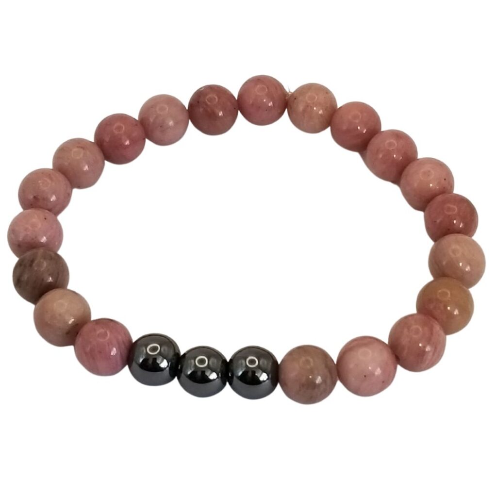 Rhodonite/Hematite Bracelet
