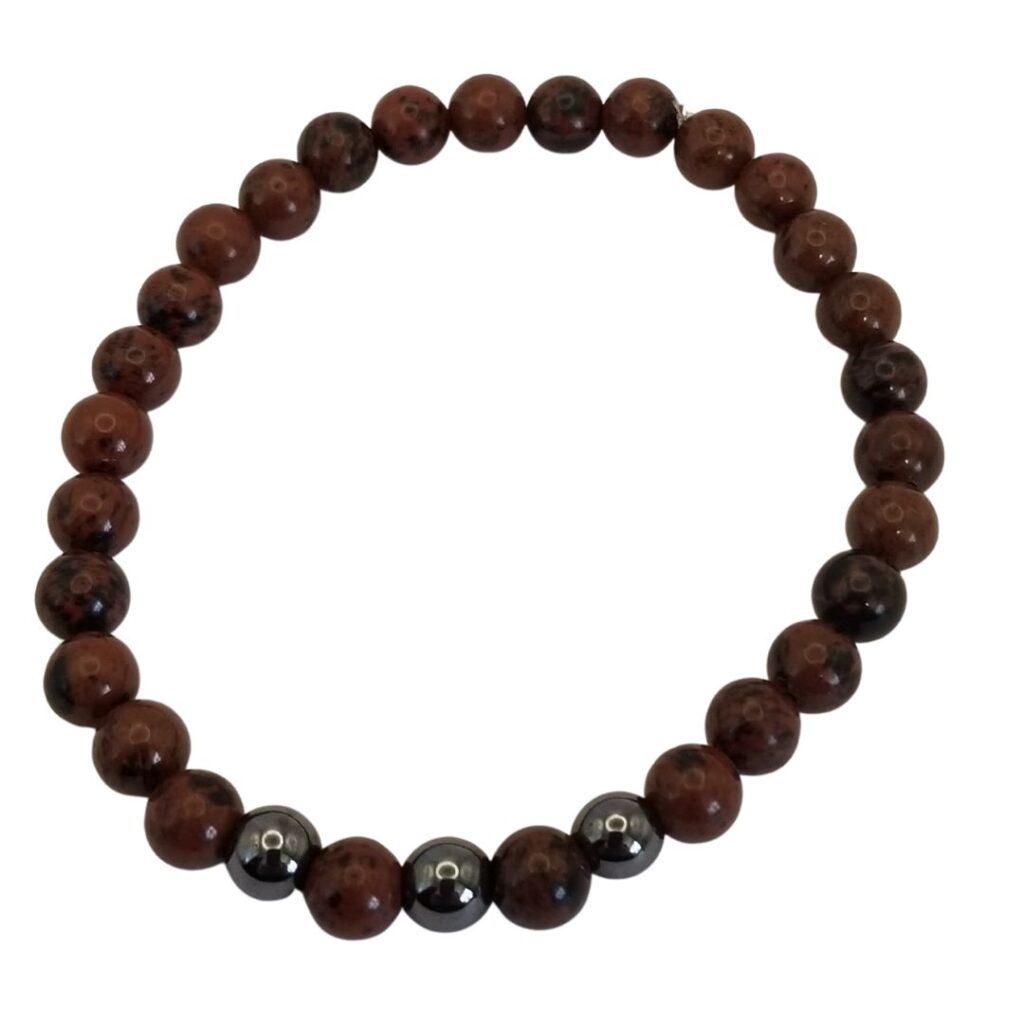 Mahogany Obsidian/Hematite Bracelet