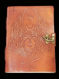 Moon Goddess Leather Journal with latch