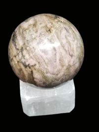 Rhodonite Crystal Sphere, 40mm