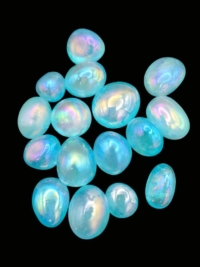 Aqua Aura Quartz, polished