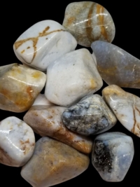 Blue Chalcedony, tumbled