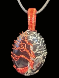 Black Agate  with Sword XP Tree of Life, small