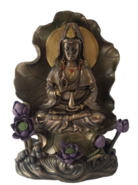 Lotus Kuan Yin 6.5" Statue