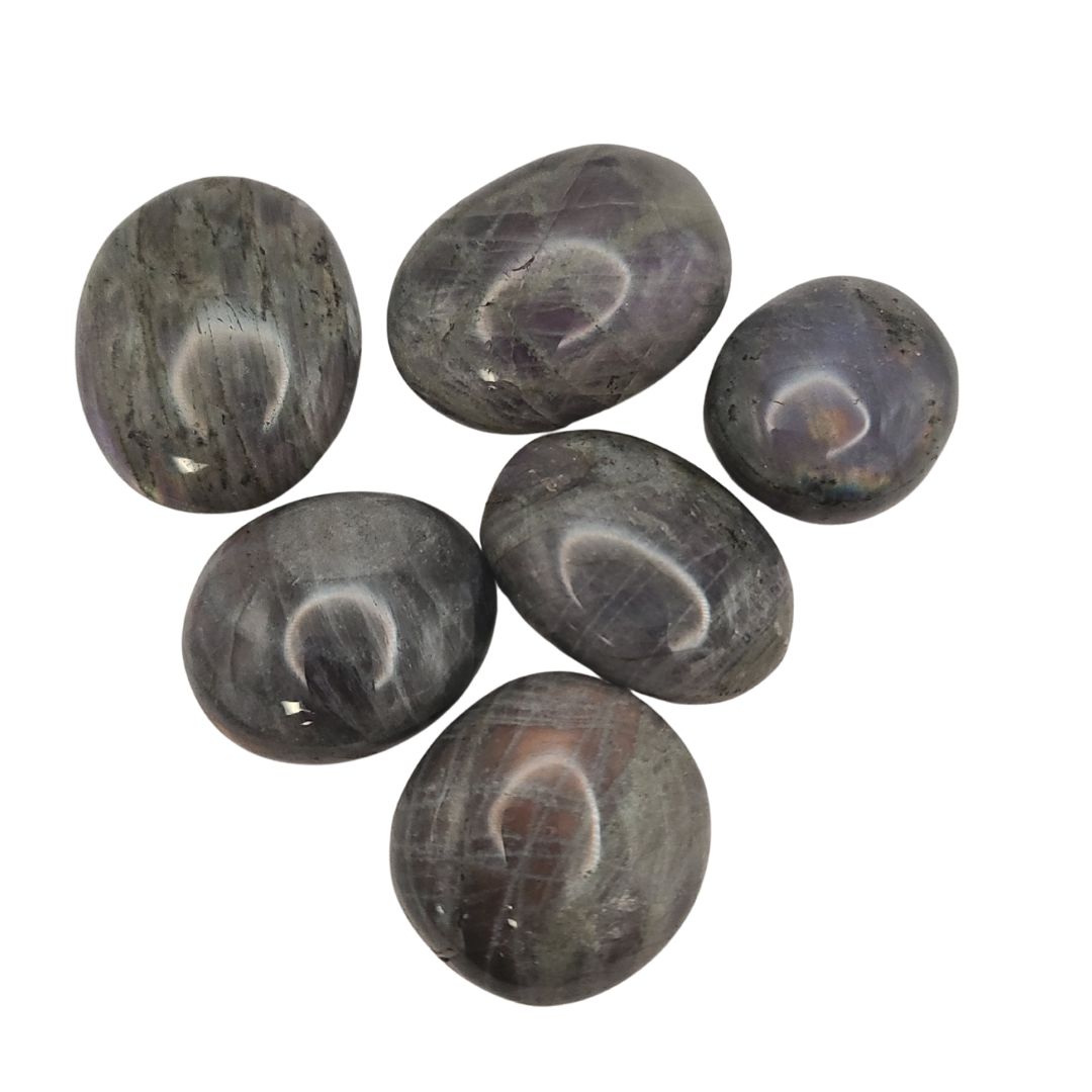 Purple Flash Labradorite Palm Stone