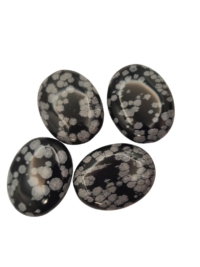 Snowflake Obsidian Palm Stone