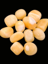 Orange Calcite, tumble