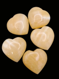 Orange Calcite Crystal Puff Heart