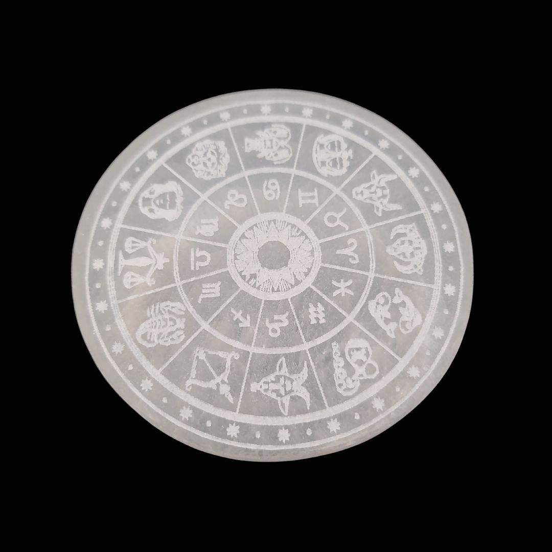 Selenite Zodiac Charging Plate