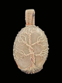 Labradorite with Silver Tree of Life, small