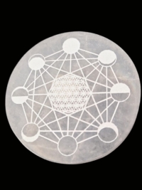 Selenite Moon Phases Charging Plate