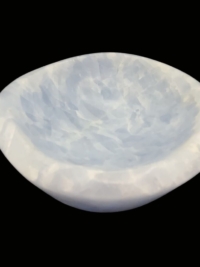 Blue Calcite, polished dish
